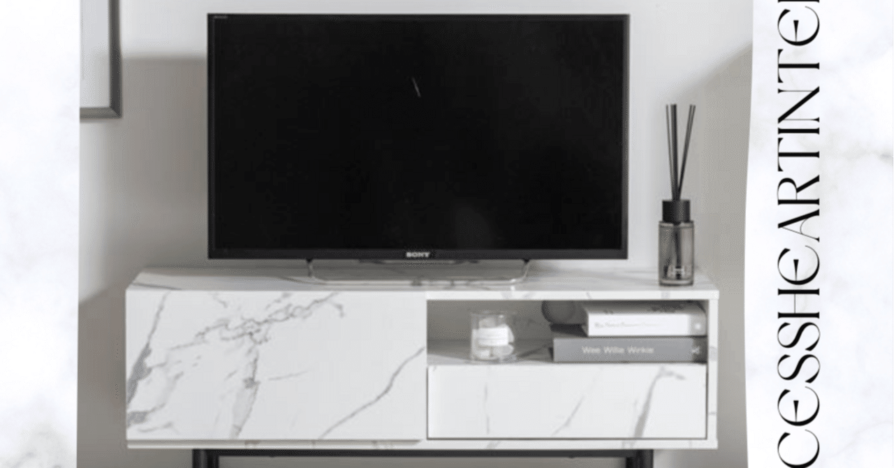 幅100cm】Ellis 大理石柄テレビ台｜RIE