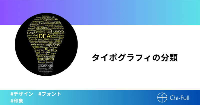 タイポグラフィの分類