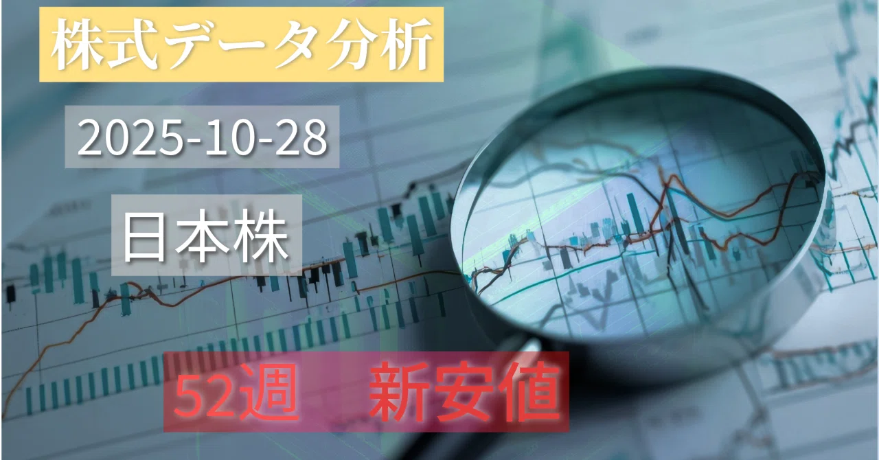📅 2025/10/28 Japanese Stocks New Lows— Weakness Spreading to Tech and ...