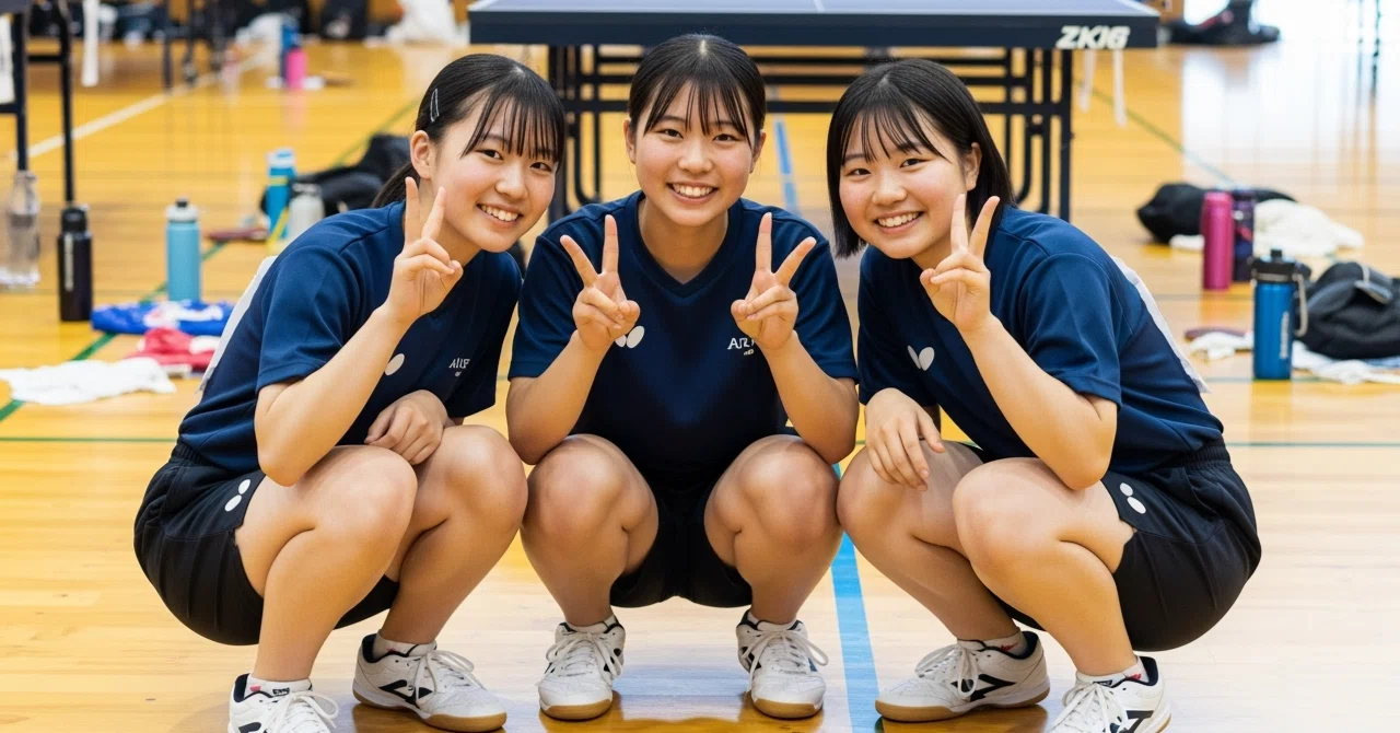 卓球まとめ【A4ポスター】【AI生成写真】 画像生成AI】卓球部女子を生成｟プロンプト無料公開｠/NanoBanana