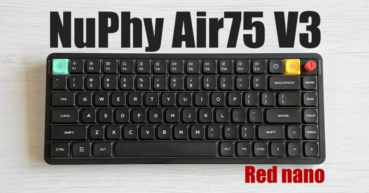 NuPhy Air75 V1 赤軸 US配列 有線 2.4GHz Bluetooth 3種類の接続 Air75
