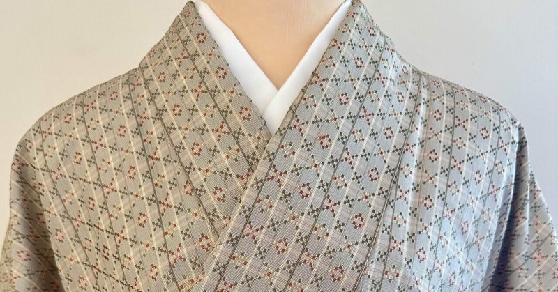 薄抹茶に蜜柑色の与那国花織