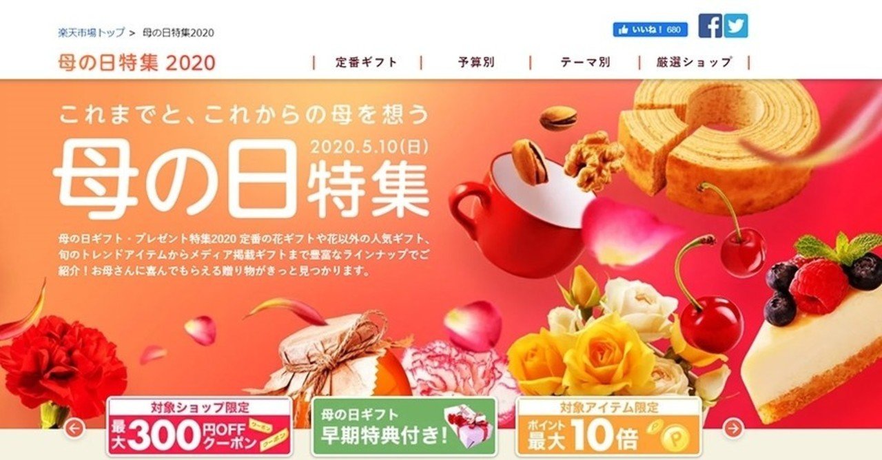 外出自粛で今年の母の日ギフトはネット通販が増える 楽天市場の母の日特集の傾向 売れるネットショップの教科書 Note