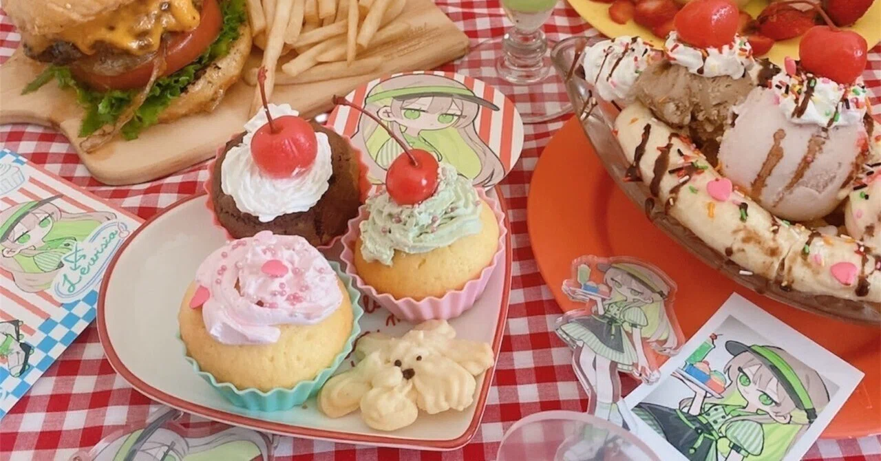 Trying out a pretend collaboration cafe by myself｜秋良
