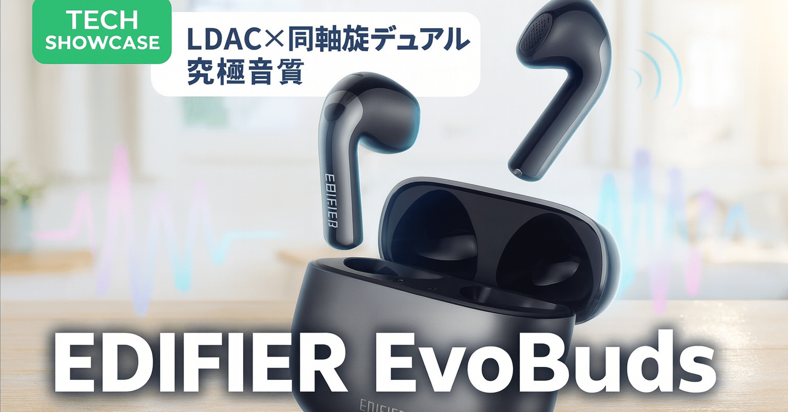 新着ギア〉 EDIFIER EvoBuds — 同軸デュアルとLDAC対応の多機能完全