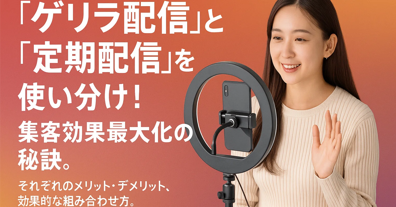 ゲリラ配信」と「定期配信」を使い分け！集客効果最大化の秘訣｜FROWers