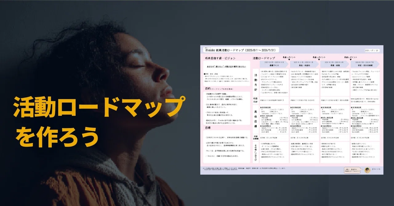 副業活動ロードマップを作ろう（ロードマップテンプレート付き）