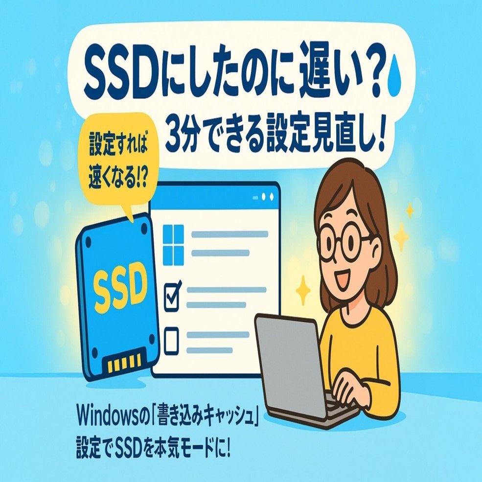SSD化しても遅い？Windowsキャッシュ設定で速度改善｜中古パソコン屋の