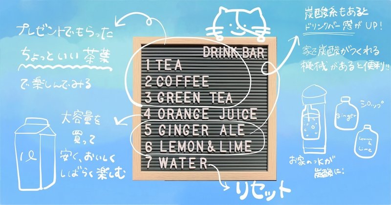 お家ドリンクバーをはじめました 木月 Room Lab Note