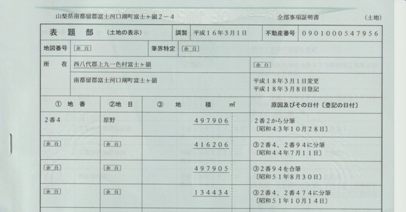 日本テーマパーク史研究ノート9〜富士ガリバー王国について9：富士ガリバー王国の登記簿が届きました