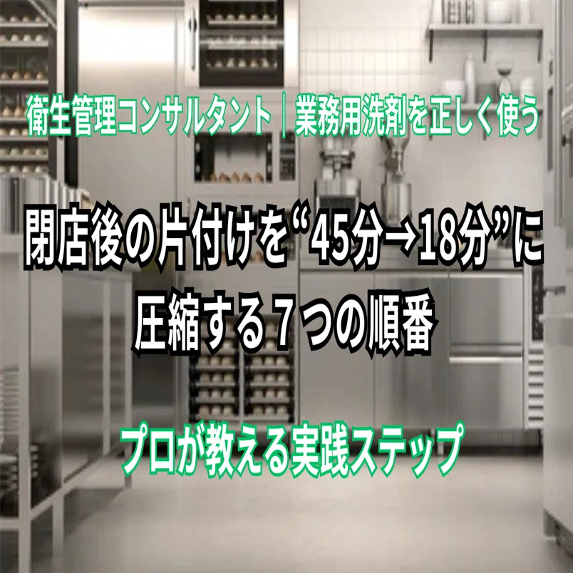 閉店後の片付けを“45分→18分”に圧縮する7つの順番｜岡山の現役衛生 