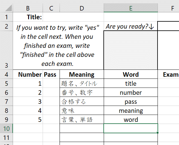 16 Excel 単語テスト用テンプレート 日本語 英語 スペイン語 Hayaceitunas Note 16 Excel 単語テスト用テンプレート 日本語 英語 スペイン語 Hayaceitunas Note