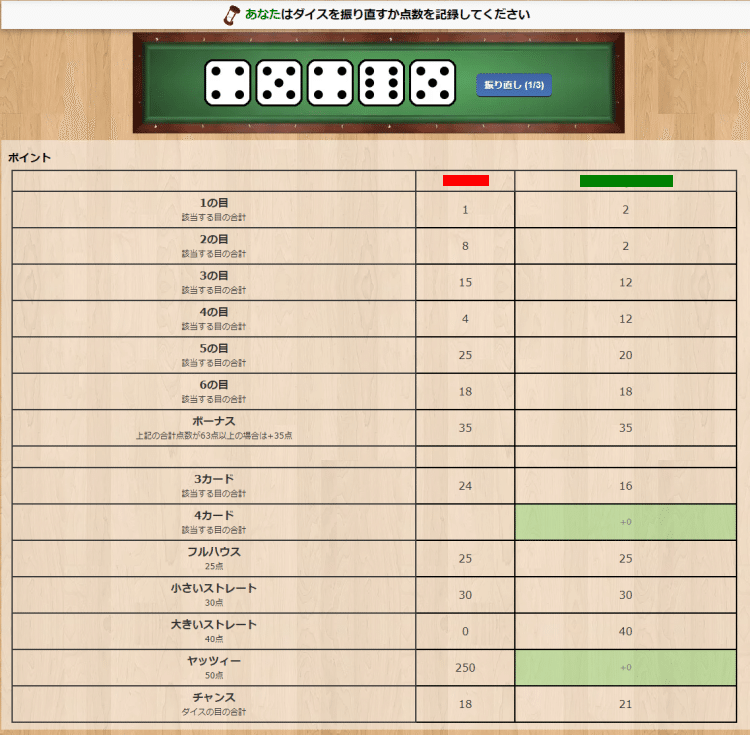 ヤッツィー　日本語説明書付 Yahtzee攻略法｜りゅう