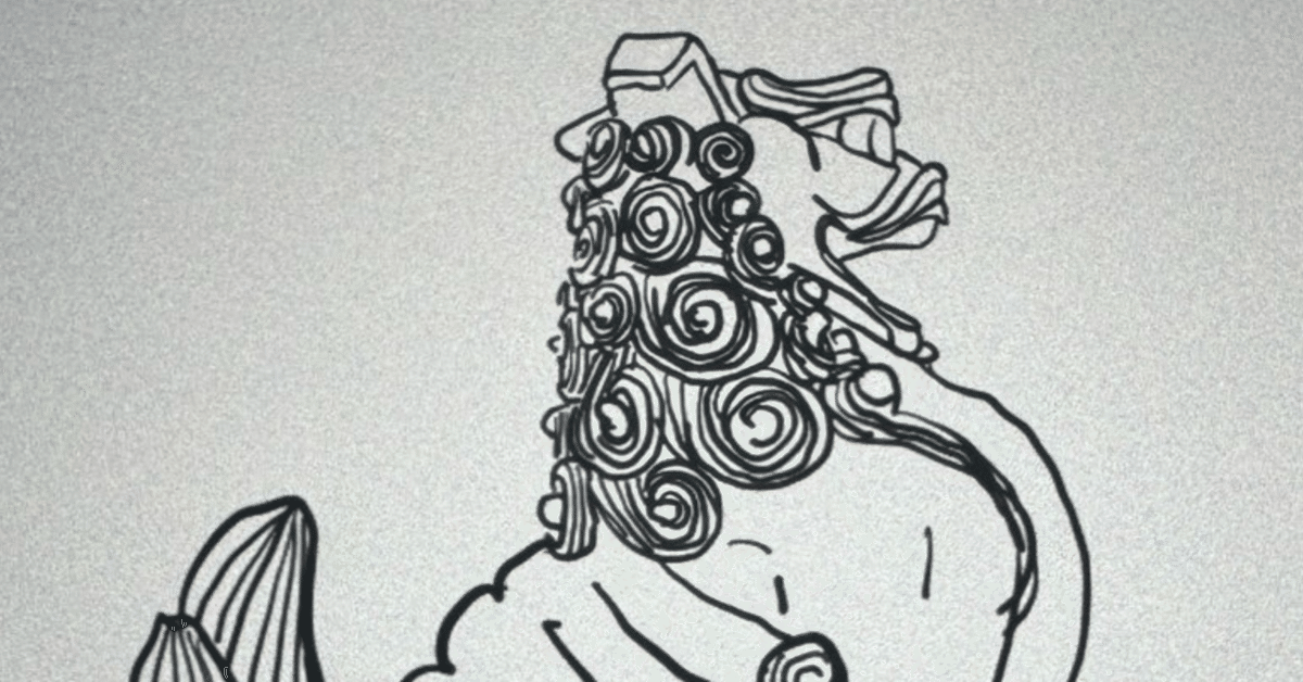 1日1狛 80日目 赤坂日枝神社 昭和狛犬 阿形｜ミノシマタカコ