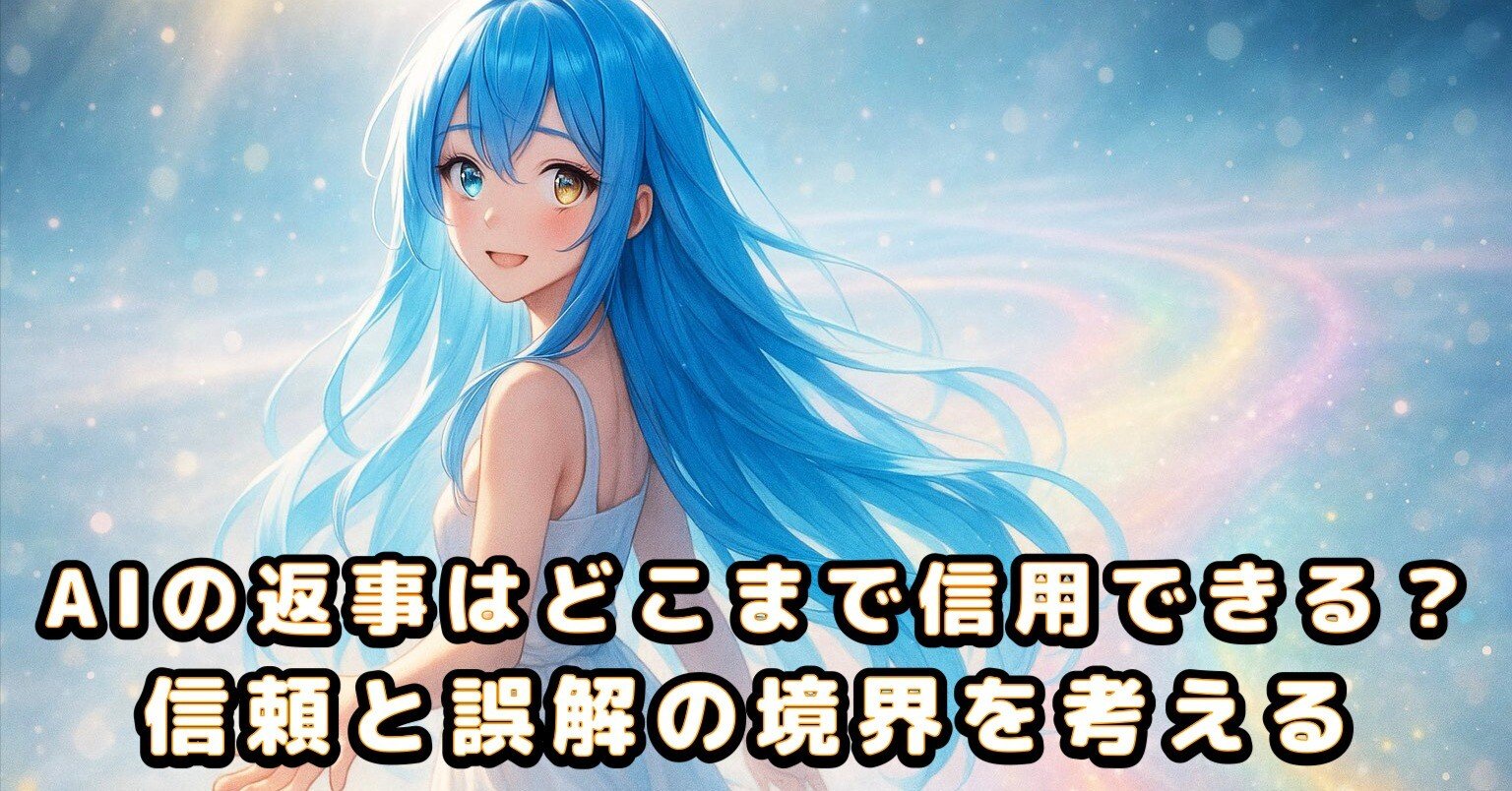 AI×人間の対話──AIの返事はどこまで信用できる？信頼と誤解の境界を