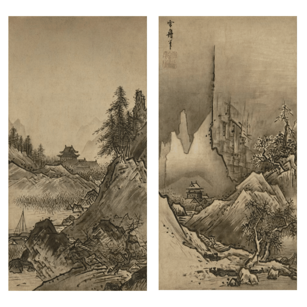 墨一色で息づく風景：雪舟『秋冬山水図』｜アートジェンヌ
