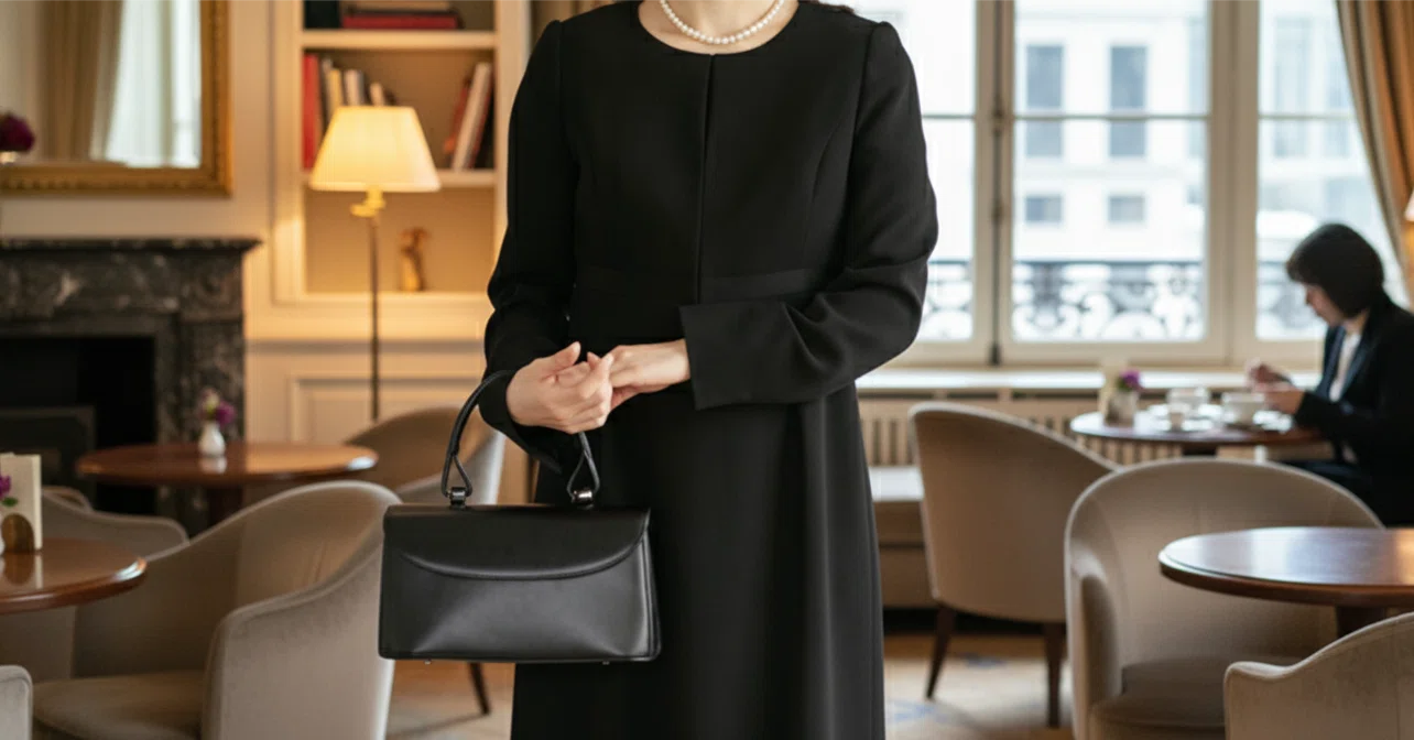 HAMANO ハマノフォーマルバック美智子皇后ご愛用モデルブラック