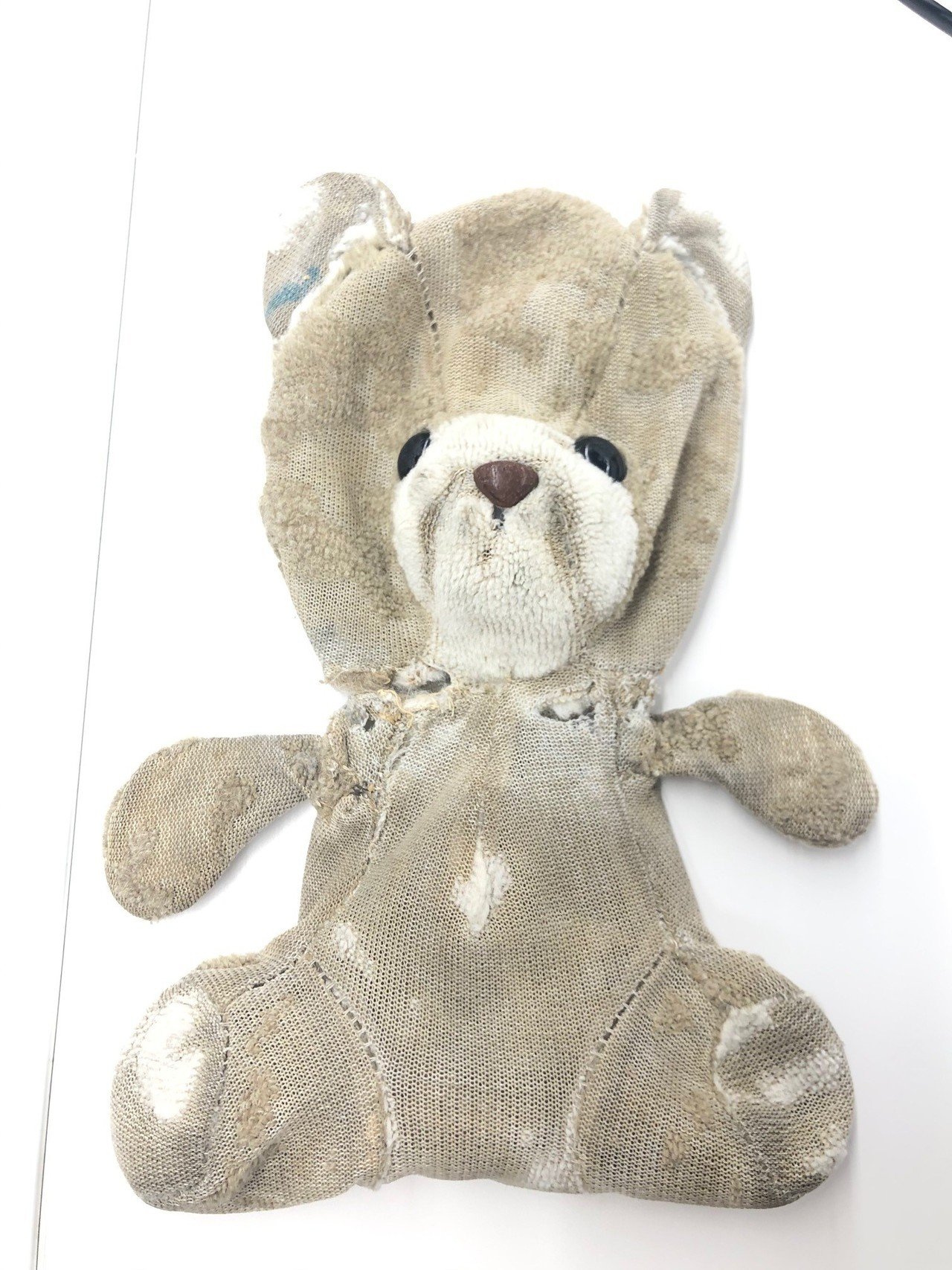 絞め技練習で犠牲になったクマのぬいぐるみの生首 相棒のぬいぐるみが入院手術した話｜けつぷり