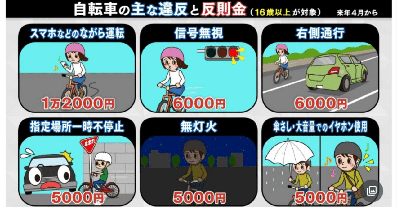 警告】あなたの「ながらスマホ」、12,000円の罰金に。2026年4月施行、自転車「青切符」制度が他人事ではない理由。｜街の変化ナビ NOTE