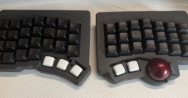 無線化keyball roba 気になるキーボード]無線特化の不動ホームポジション roBa｜Naoki