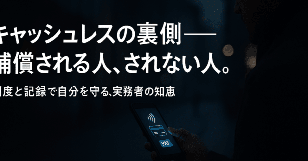 キャッシュレス決済の裏側とリスク管理──補償・法制度・事業活用まで｜ヲタク行政書士®榊原沙奈