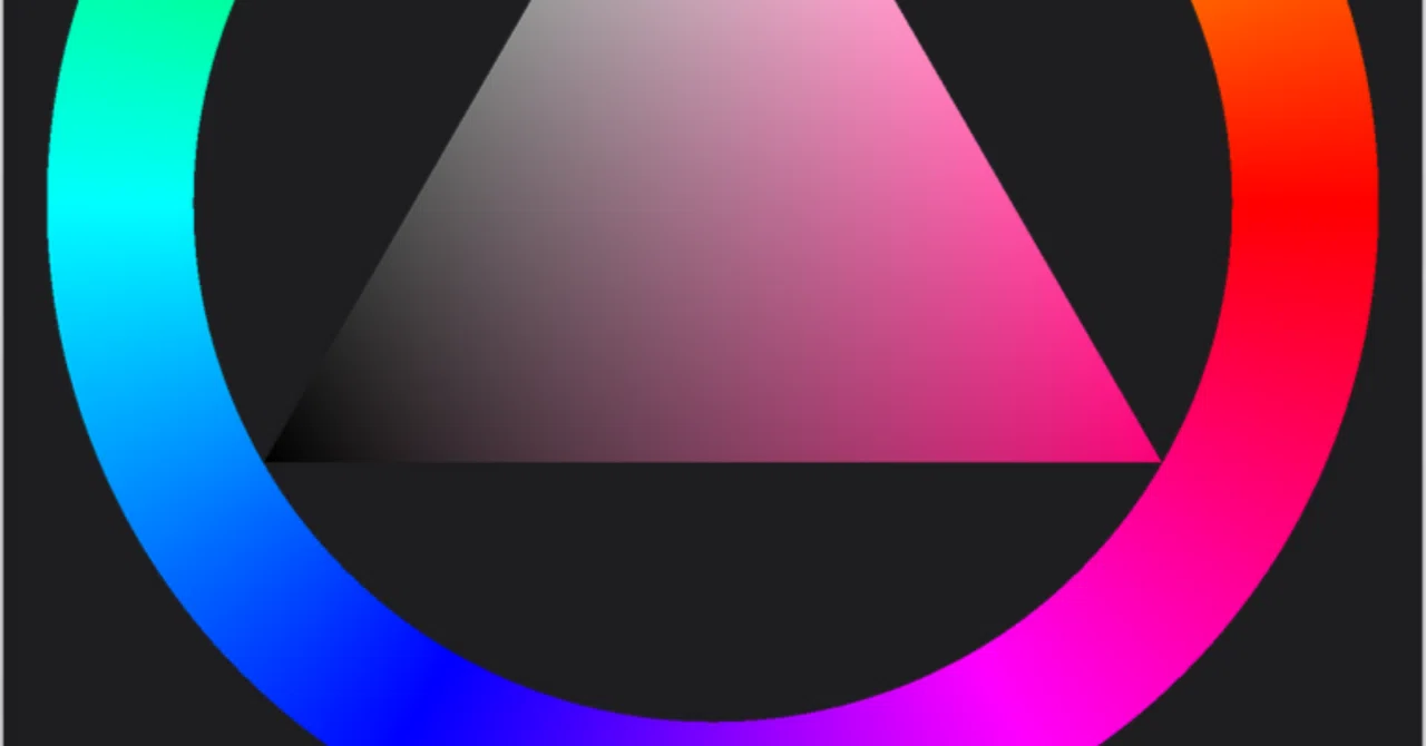 Python으로 HSV 삼각형 휠(Hue Wheel + SV Triangle) 컬러 팔레트 생성｜ほねぷー