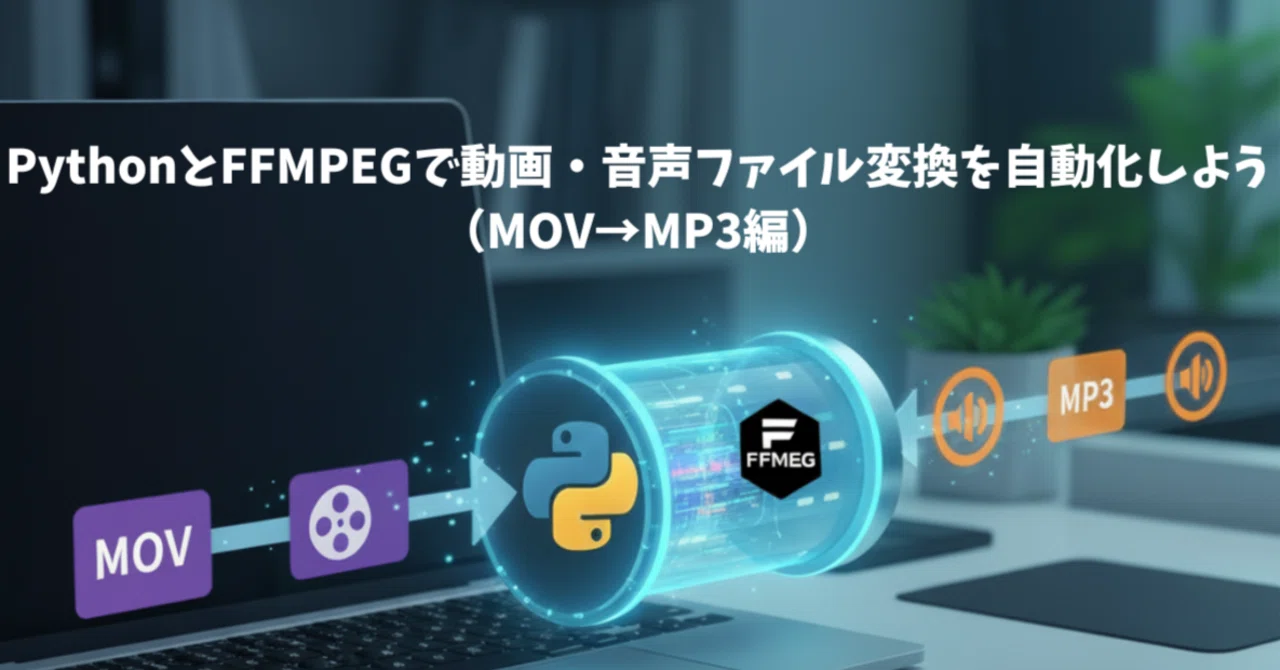 PythonとFFMPEGで動画・音声ファイル変換を自動化しよう(MOV→MP3編)|Chronos Studio
