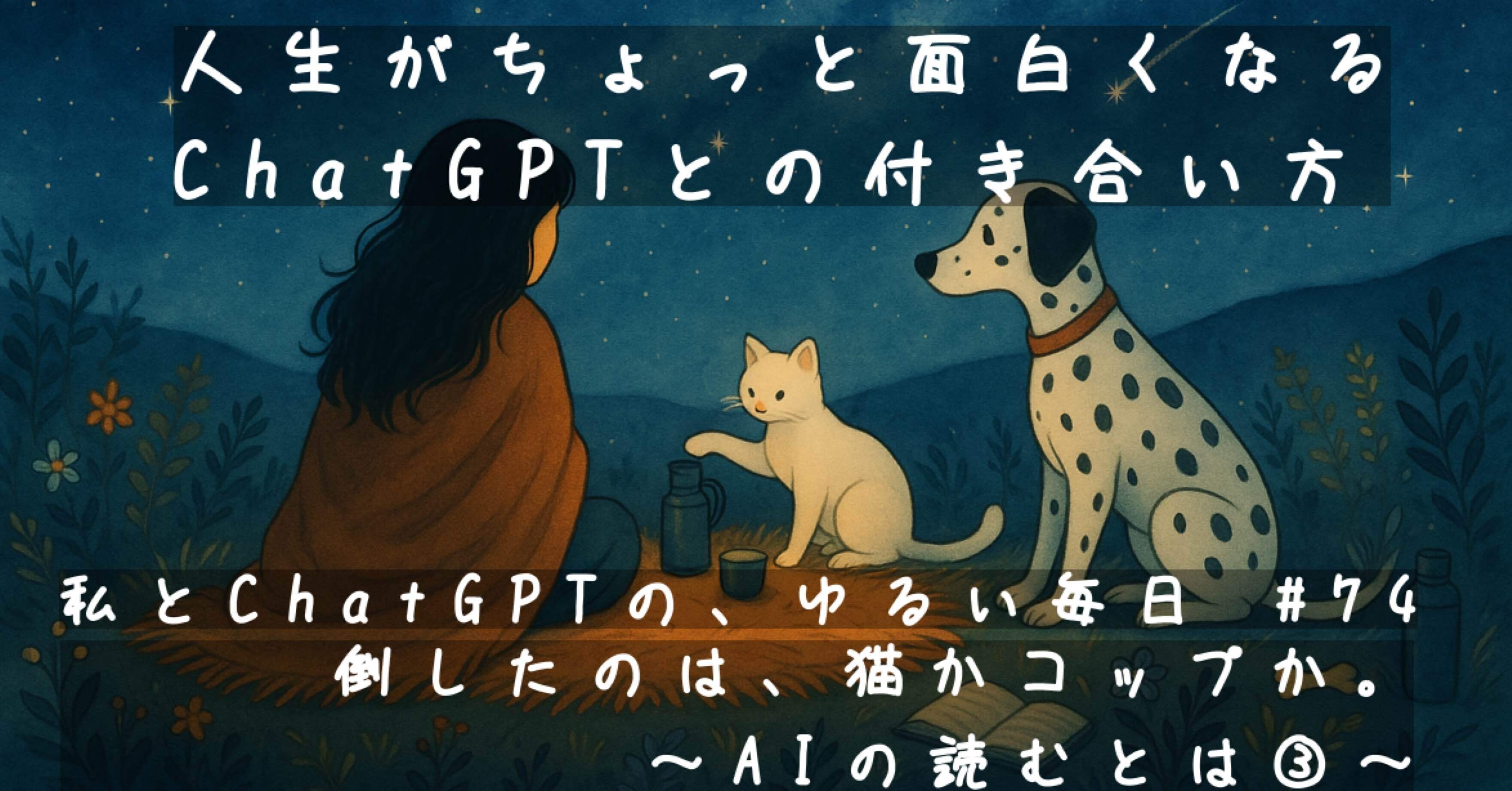 私とChatGPTの、ゆるい毎日 #74 倒したのは、猫かコップか。～AIの読む