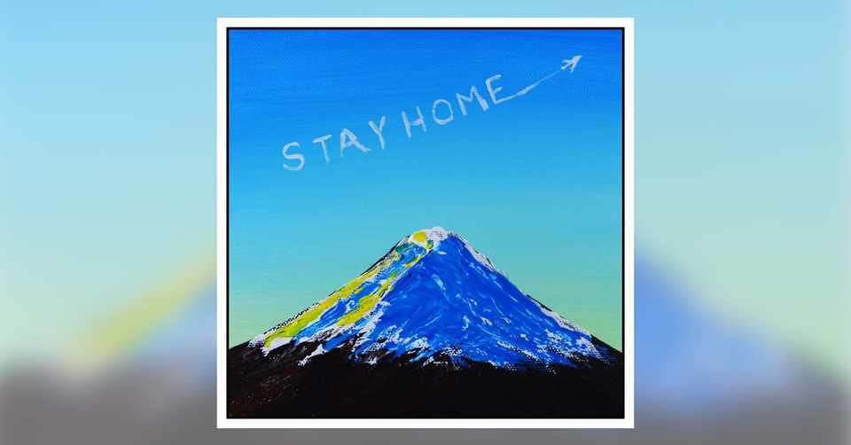 アクリル絵の具を使用した富士山の描き方 Stay Home 初心者が簡単に絵を描く方法 Junya Art Note