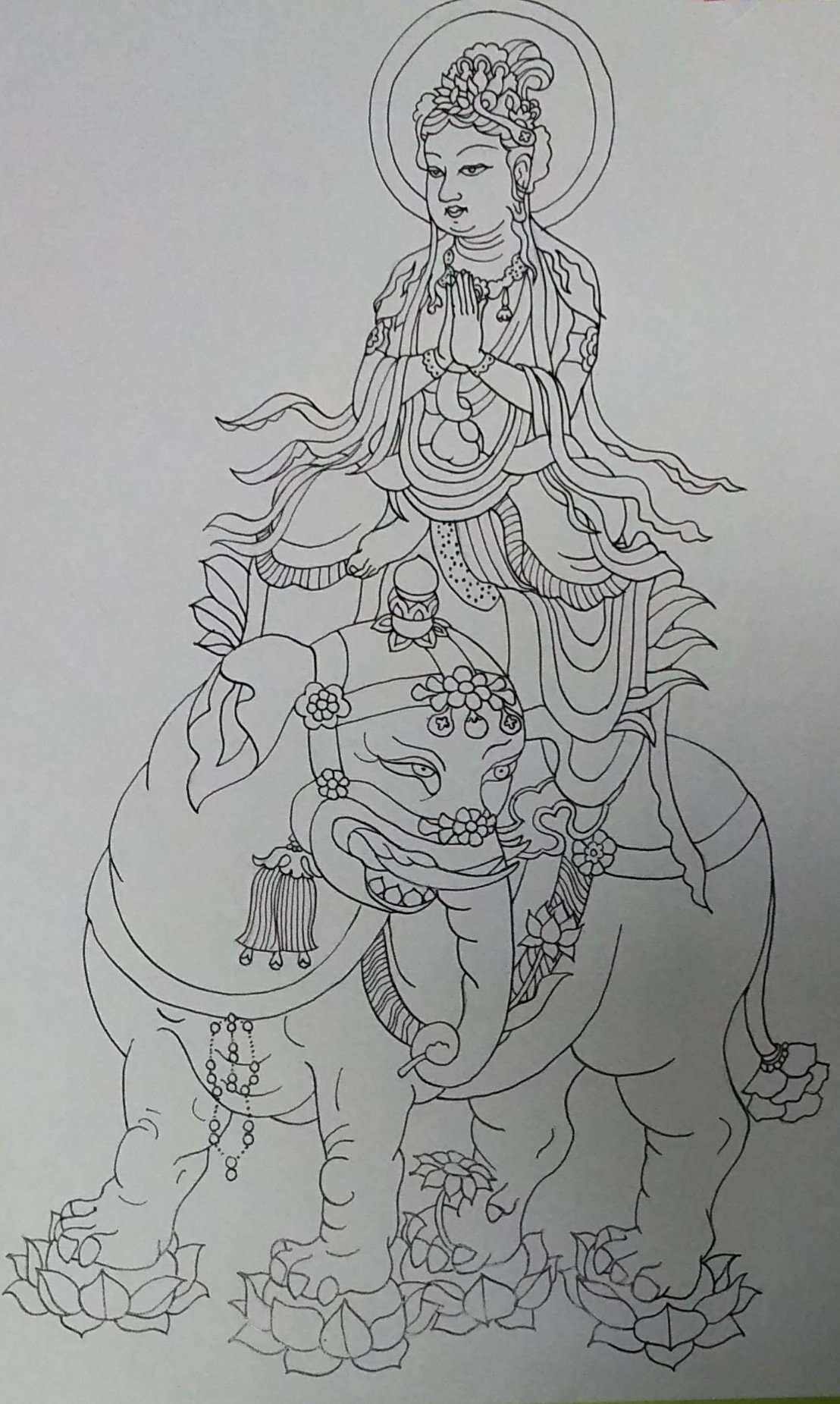 仏画 普賢菩薩 阿北ボタン Note