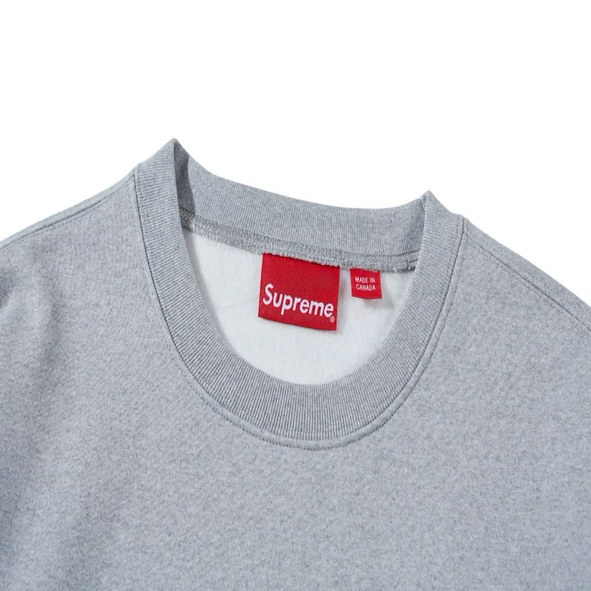 シュプリーム ボックスロゴ クルーネック (FW22) ヘザーグレー｜Fog Kicks