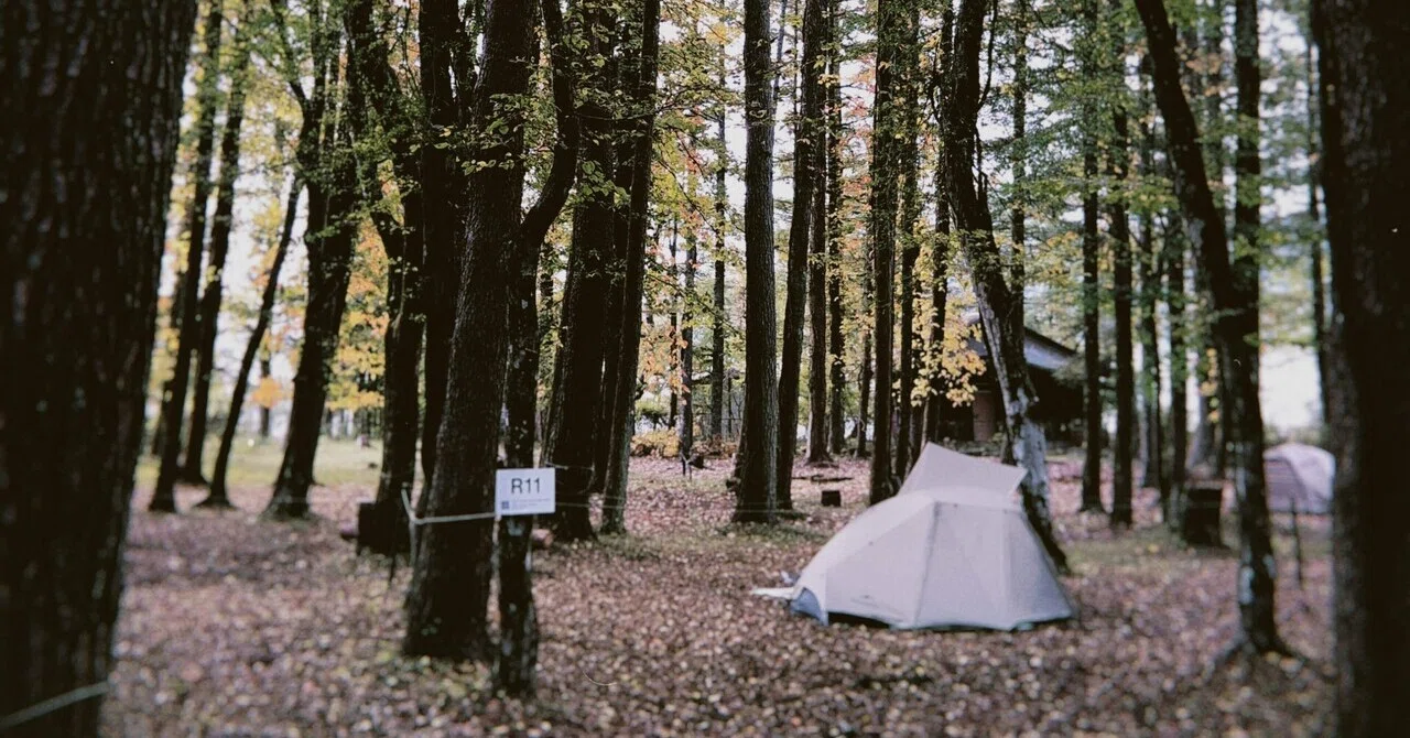 徒歩ソロキャンプ🏕️山中湖・レイクロッジ ヤマナカ✨｜リーちゃん