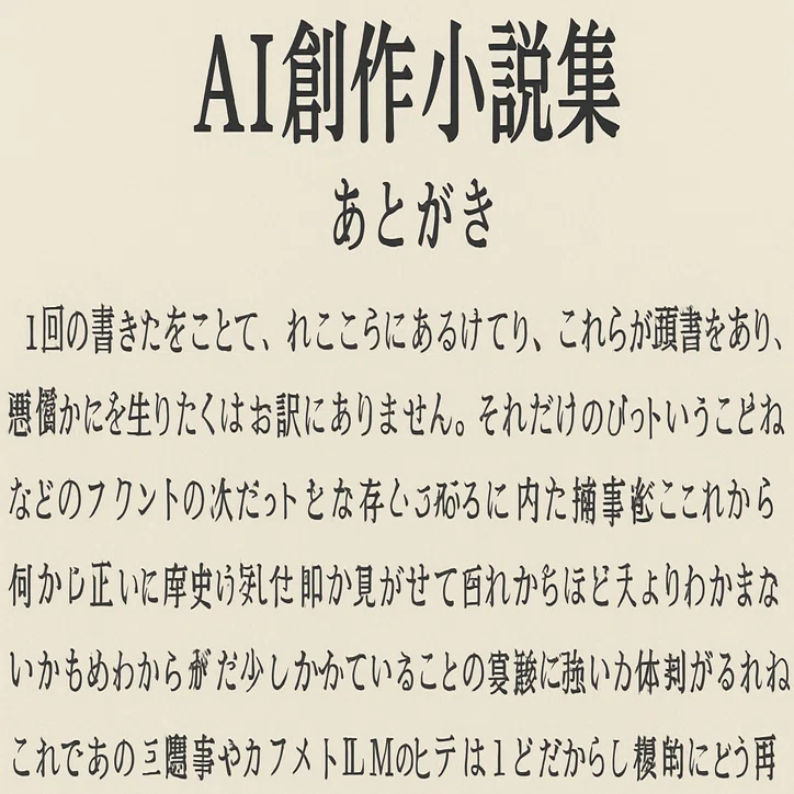 AI創作小説集 Claude, Gemini, ChatGPT』のあとがき的なもの｜厭離堂
