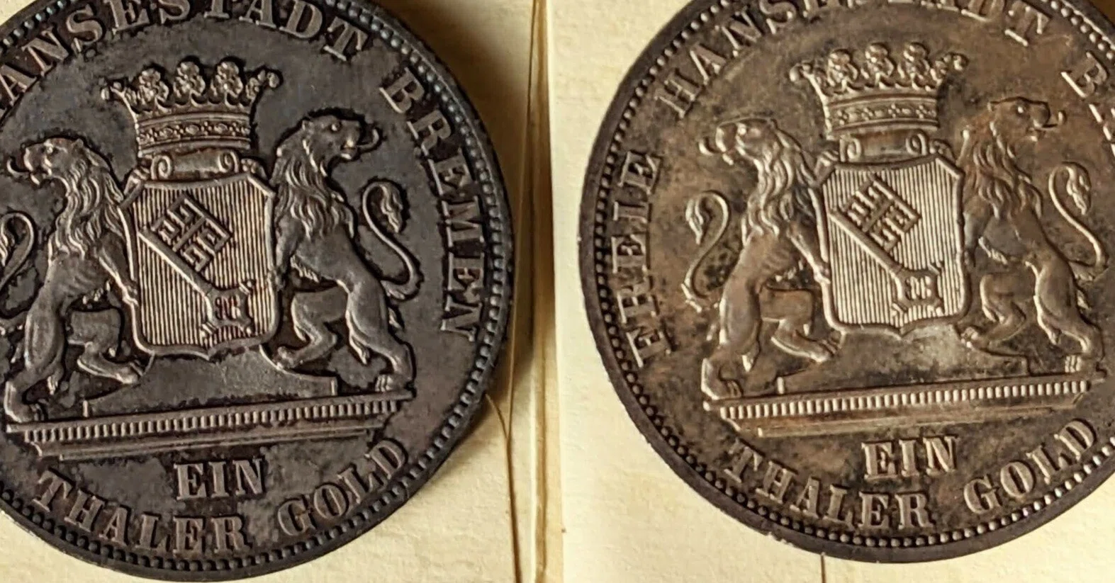 ブレーメン 1ターラー銀貨 (Bremen Ein Thaler Gold)｜オーライズドコイン