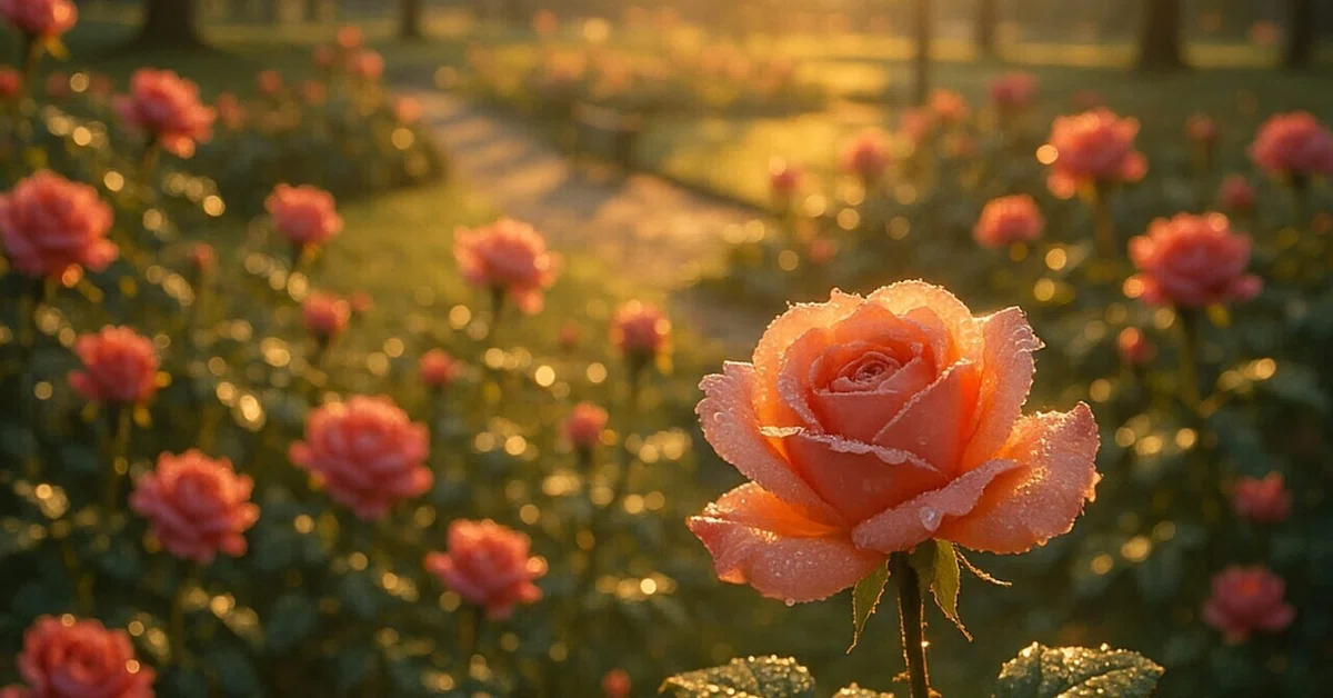 Roses in the Park Smiling at the Morning Sun｜Eiji