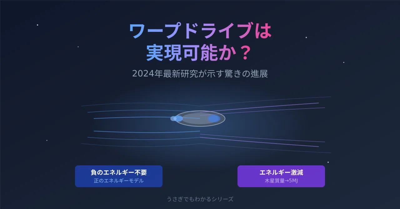 ワープとは何か？SFの超光速移動とアルクビエレ理論の仕組み・実現可能性を徹底解説