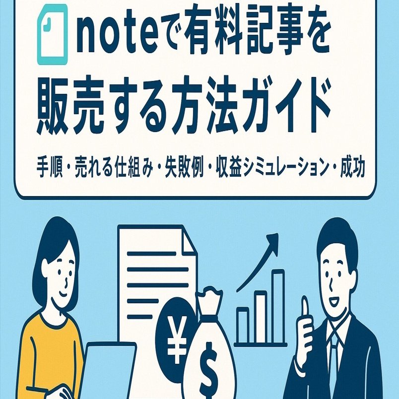 📘 noteで有料記事を販売する方法ガイド〜手順・売れる仕組み・失敗例
