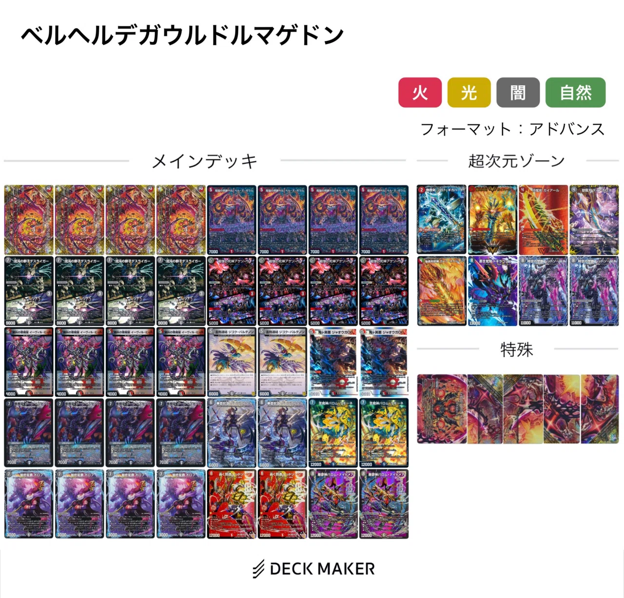 デュエマデッキ　引退品　デイガドルマゲドン　バロムナイトメア　ペルフェクト ドルマゲドン》で運試ししようぜ！！｜ぐいのげー
