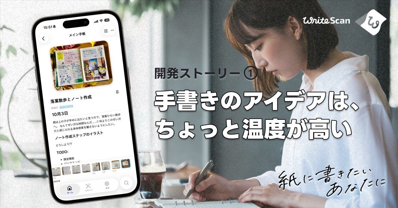 WriteScan開発ストーリー①「手書きのアイデアは、ちょっと温度が高い