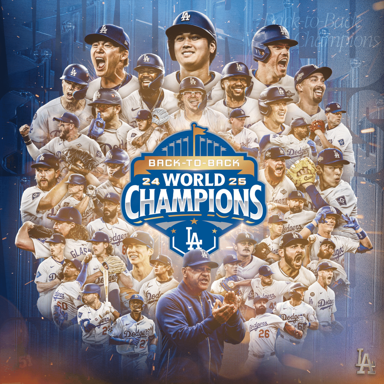 ロサンゼルス　ドジャース　ワールドシリーズ
優勝パレード　選手着用 ロサンゼルス・ドジャース球団史上初ワールドシリーズ連覇！・山本由伸