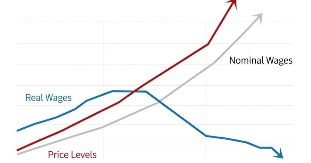 名目賃金と実質賃金の違いをわかりやすく解説｜ニュースで聞く“賃金”の本当の意味｜jun no note