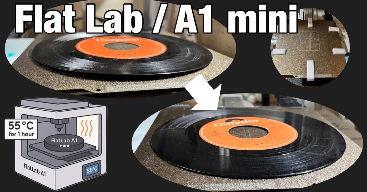 Flat Lab / A1 mini」無料で7インチレコードの反りを直すプロジェクト