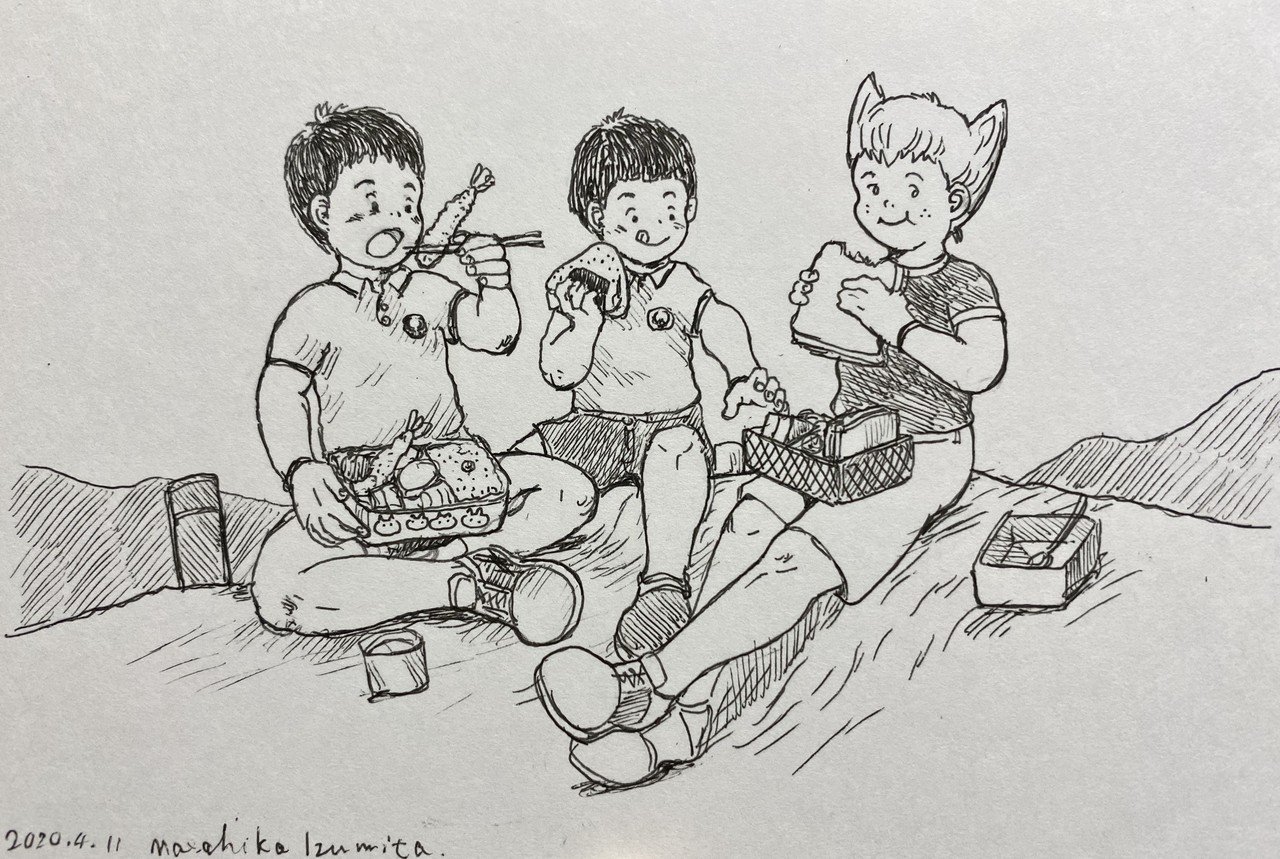 おべんとう おべんとう ポストカード原画制作 完 Masa ペン画制作 英語 Toeic勉強の記録 Note