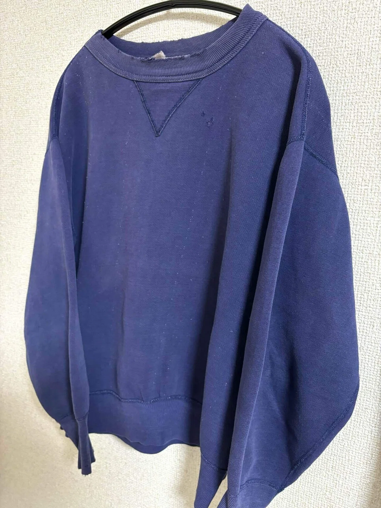 希少 60s ヴィンテージスウェット ナス紺 ダメージあり 雰囲気系 