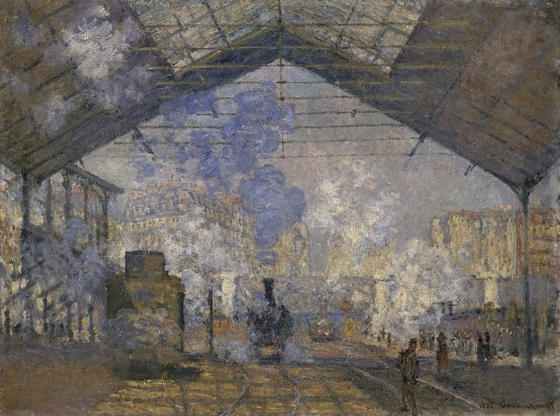 1877『サン＝ラザール駅』968px-Claude_Monet_-_The_Saint-Lazare_Station_-_Google_Art_Project