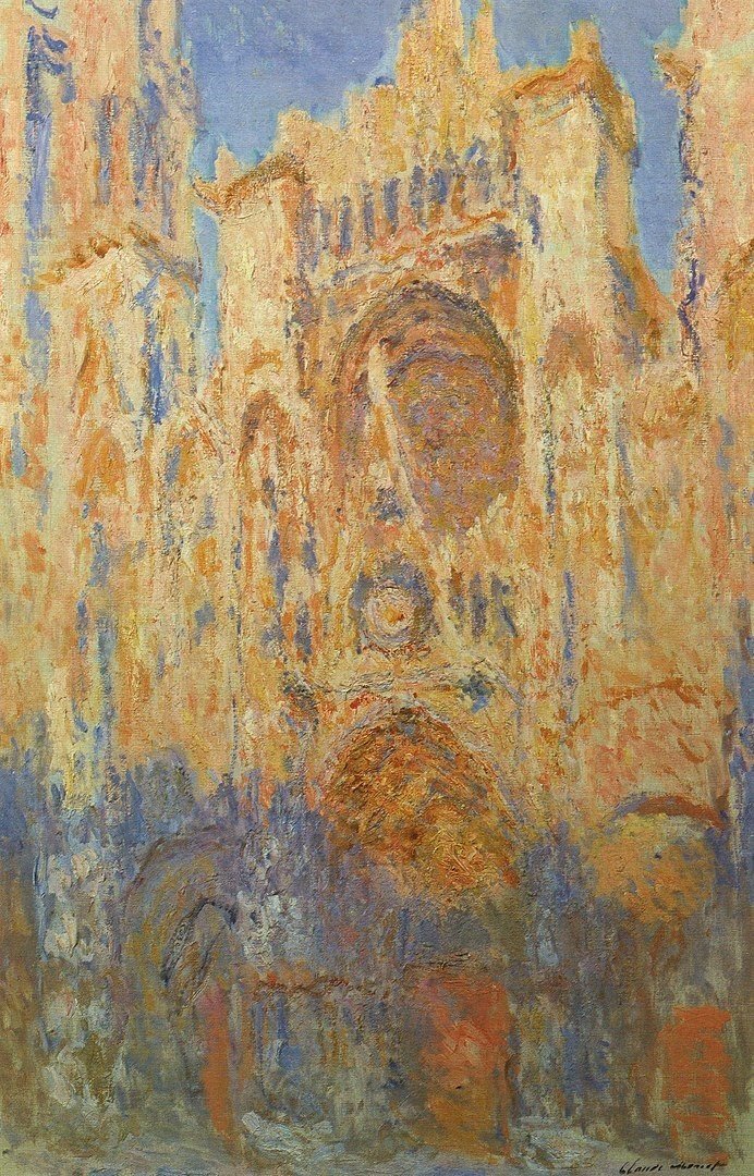 1892『ルーアン大聖堂、ファサード（日没）』1892 - 94年。692px-Claude_Monet_-_Rouen_Cathedral,_Facade_(Sunset)