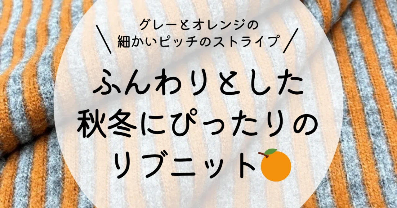 🪡11/3【本日のおすすめ生地】ストライプ柄リブジャカードニット