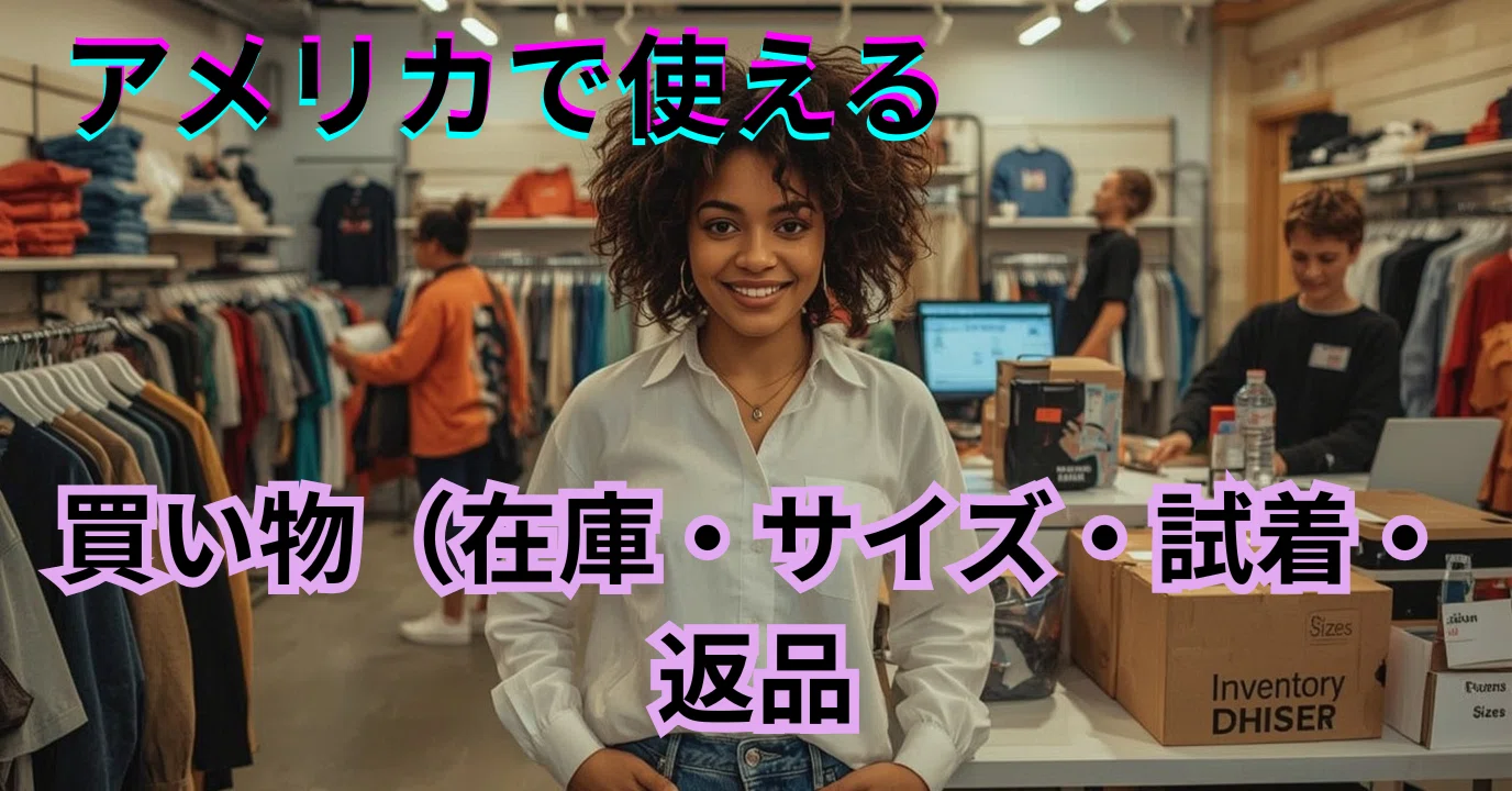 アメリカで使える買い物（在庫・サイズ・試着・返品｜まさる