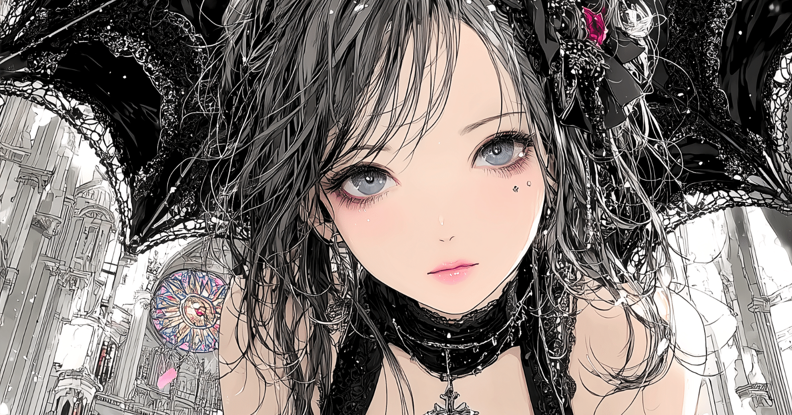 聖骸に咲く黒い薔薇【画像生成AI＋4コマ漫画】｜Alpaka