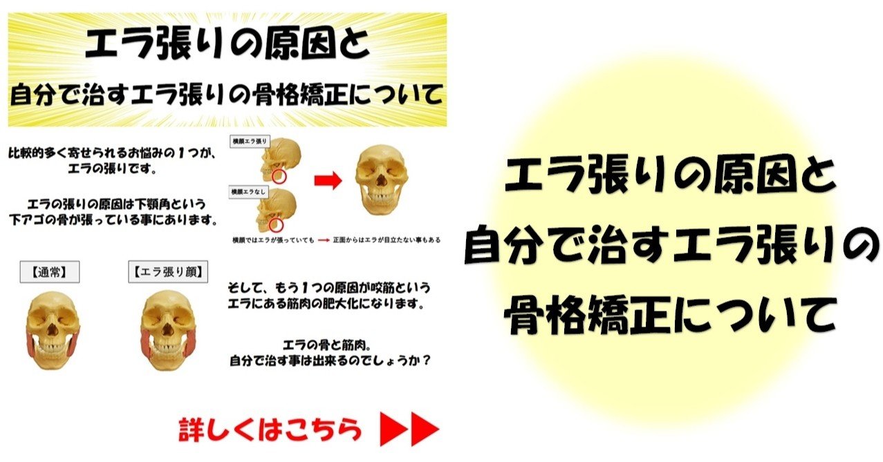 エラ張りの原因と自分で治すエラ張りの骨格矯正について Revisionginza Note